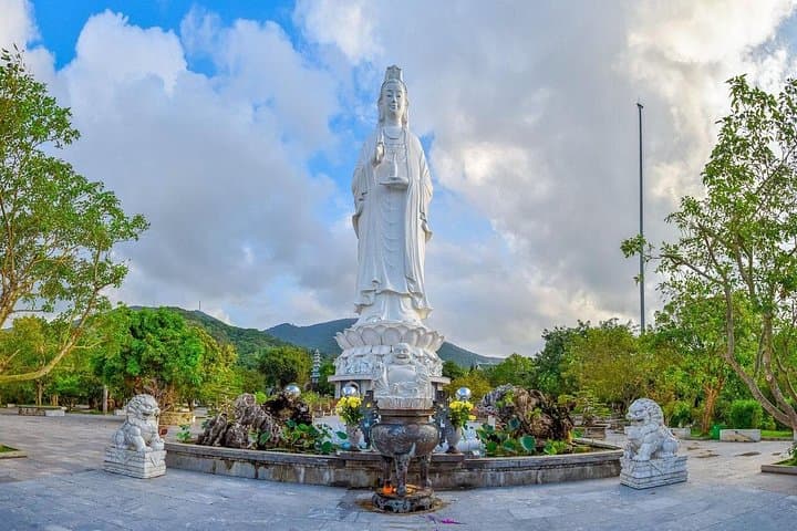 Evening Lanterns & Marble Peaks: Lady Buddha, Marble Mountains & Hoi An Night Tour photo 2