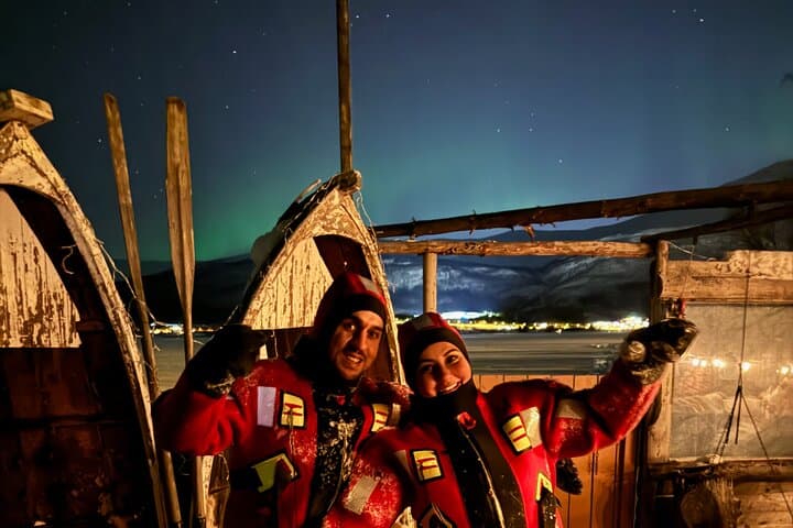 Float Under the Aurora: Arctic Ocean Night Floating in Ramfjord