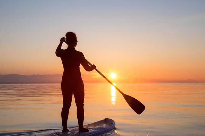 Sunset Standup Paddleboarding on Bacalar Lagoon: Cenotes & Pirates Channel