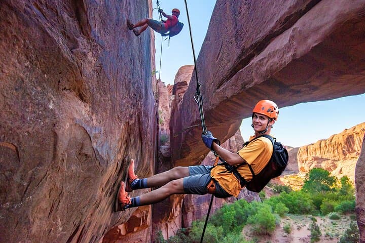Rappel Morning Glory Arch: Moab Canyoneering to the Medieval Chamber