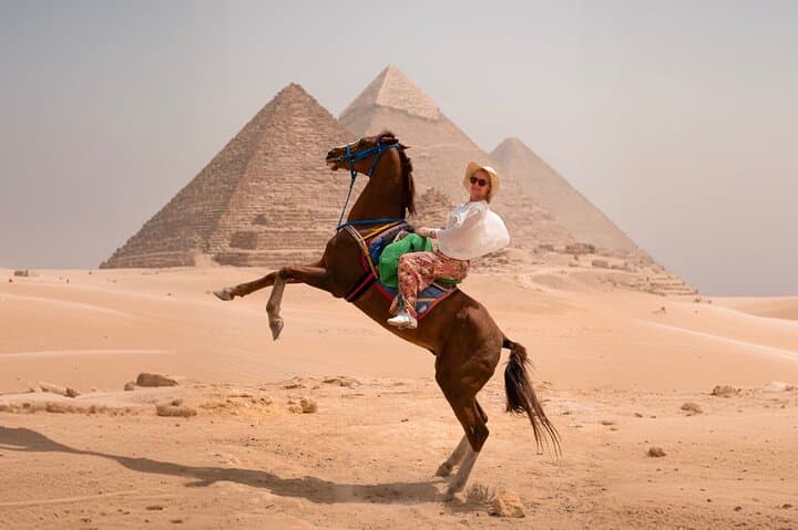 Giza Pyramids Photoshoot and Camel Tour — Jumping Horse & Sphinx Shots photo 4
