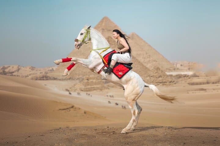 Giza Pyramids Photoshoot and Camel Tour — Jumping Horse & Sphinx Shots photo 5