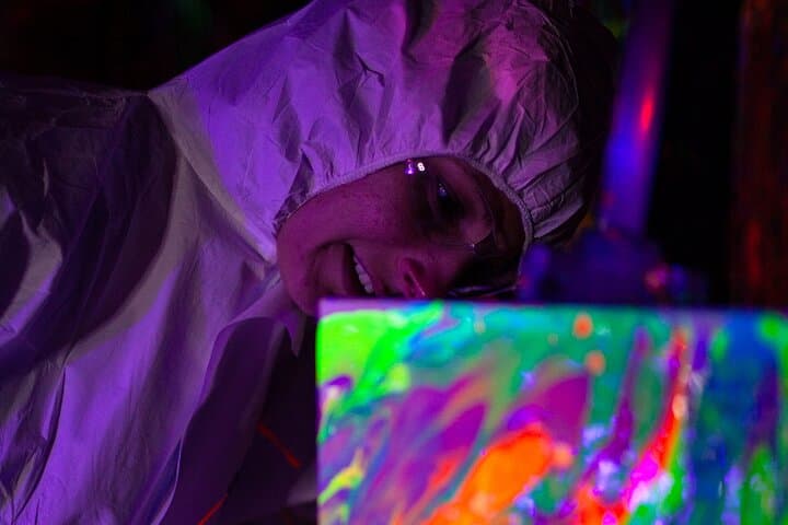 Glow-in-the-Dark Splatter Paint: Baltimore Blacklight Art Experience photo 4