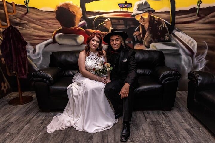 Las Vegas Chapel Elopement: Limousine Pickup, Creative Backdrops & Personalized Ceremony photo 6