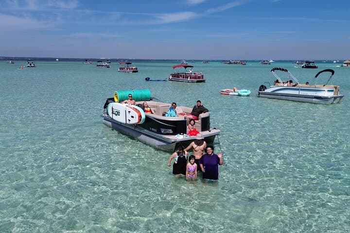 Private Crab Island Charter Destin — Pontoon, Paddleboards & 18ft Lily Pad photo 2