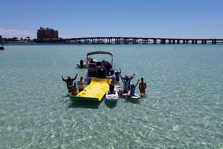 Private Crab Island Charter Destin — Pontoon, Paddleboards & 18ft Lily Pad photo 3