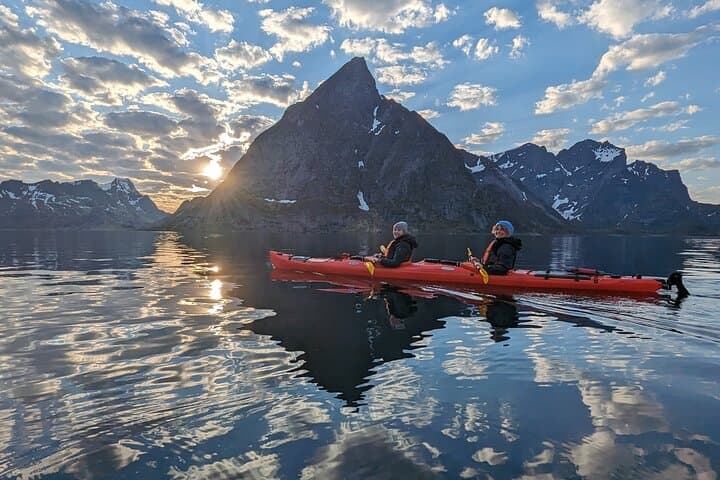Midnight Sun Kayak in Reinefjord — 3-Hour Arctic Sea Paddle in Lofoten