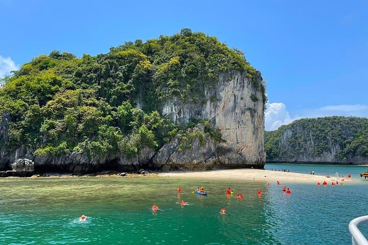 Full-Day Halong & Lan Ha Bay Boat Tour from Cat Ba — Kayak, Swim, Floating Village photo 3