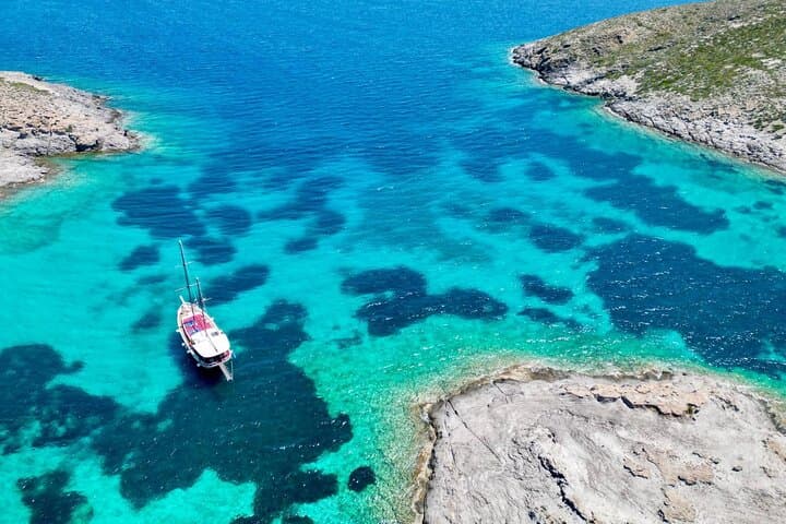 Sail the Blue Lagoon: Private Day Cruise Aboard Galatea from Piso Livadi