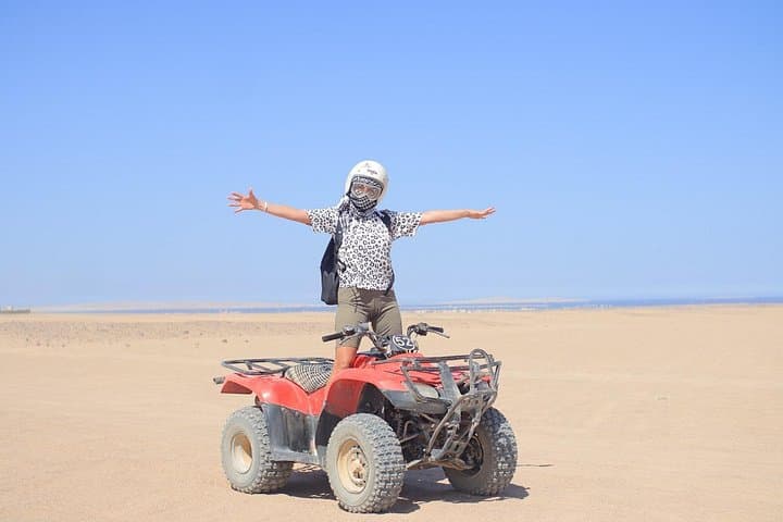 Hurghada Desert Sunset Quad Safari: Bedouin Village, Sunset & BBQ Experience