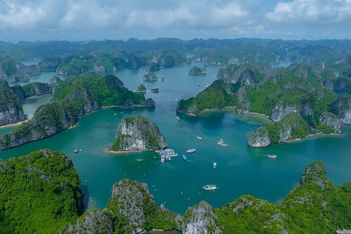 Full-Day Halong & Lan Ha Bay Boat Tour from Cat Ba — Kayak, Swim, Floating Village