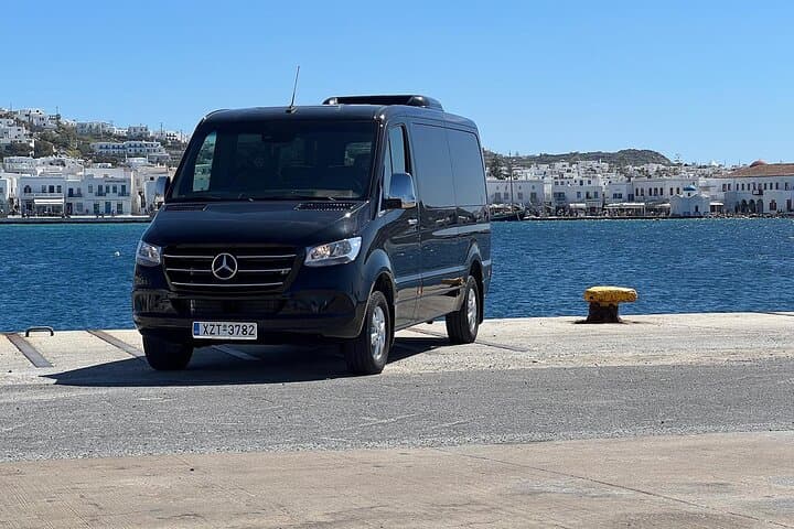 Explore Mykonos by Luxury Mini Bus: Beaches, Ano Mera & Armenistis Lighthouse