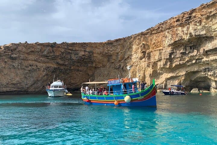 Private Comino Luzzu Charter: Blue Lagoon, Caves & Snorkeling