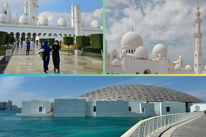 Abu Dhabi Highlights: Private Tour to Sheikh Zayed Mosque & Louvre Abu Dhabi