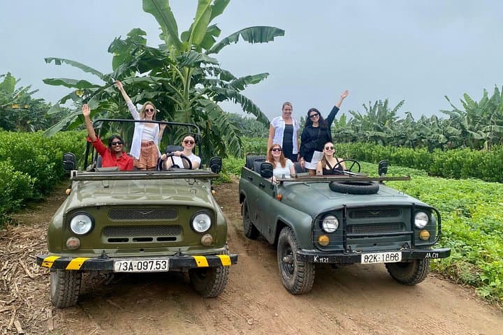 Hanoi by Jeep: City Highlights, Countryside Charm & Train Street Experience