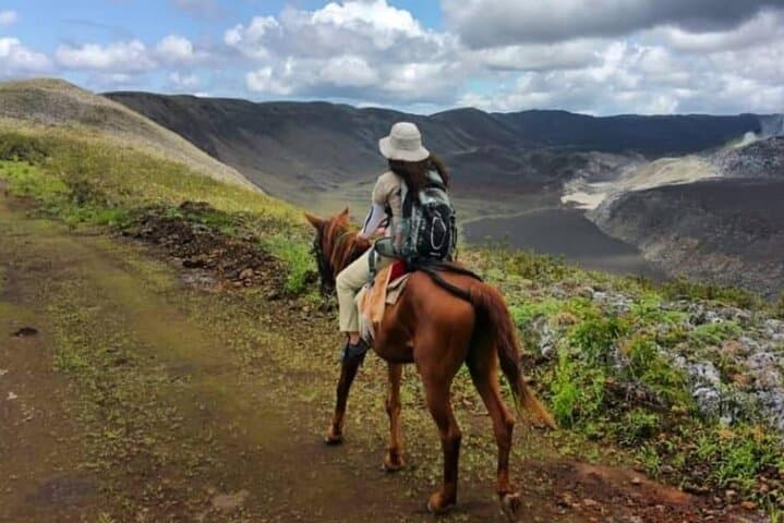 Sierra Negra Volcano Galapagos Horseback Riding & Hiking: Summit Ride and Lava-Field Hike