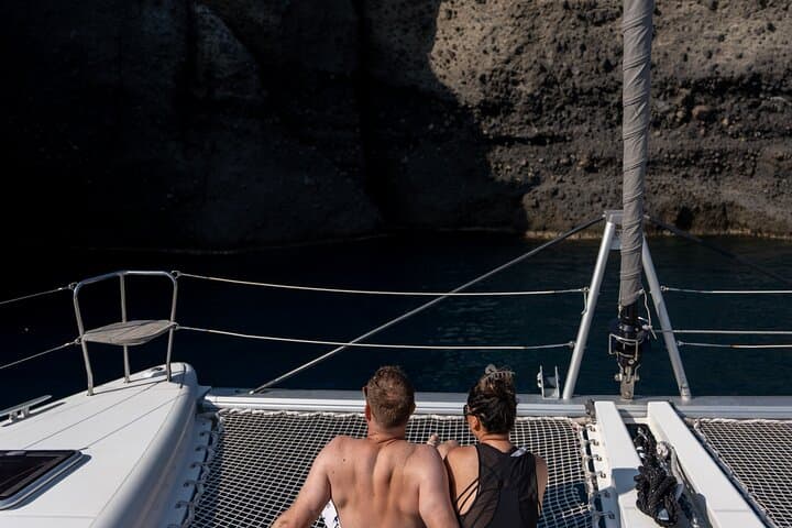Santorini Semi-Private Catamaran Sunset Cruise with Hot Springs & BBQ photo 5