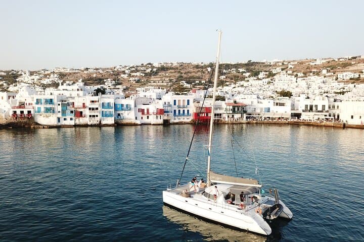 Mykonos Catamaran Sunset Cruise: Semi‑Private Sail with Wine & Snacks photo 3