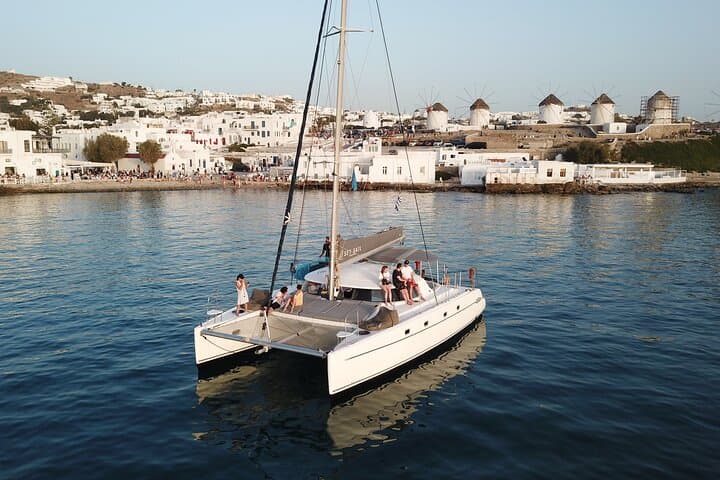 Mykonos Catamaran Sunset Cruise: Semi‑Private Sail with Wine & Snacks photo 5