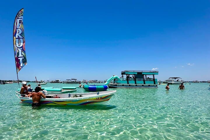 Destin Crab Island Private Pontoon Charter — Luxury Pontoon Rental with Restroom photo 3