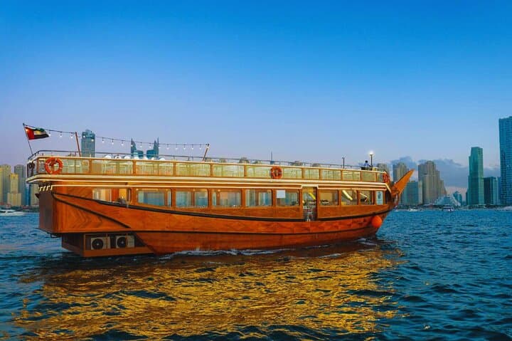 Dhow Dinner Cruise Dubai Marina: Evening Buffet, Live Tanoura Show & Marina Views