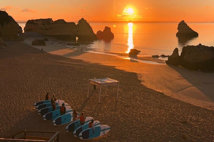 Sunrise Paddleboarding at Ponta da Piedade — Lagos Cave & Cliff Tour