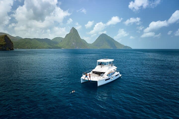 Private Full-Day Luxury Catamaran Cruise Along St. Lucia’s West Coast