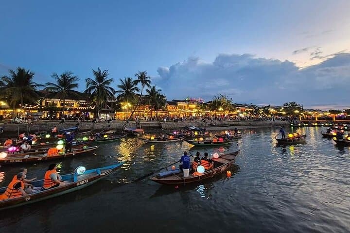 Marble Mountain & Hoi An Night Tour: Sampan Ride, Lanterns, and Cave Views