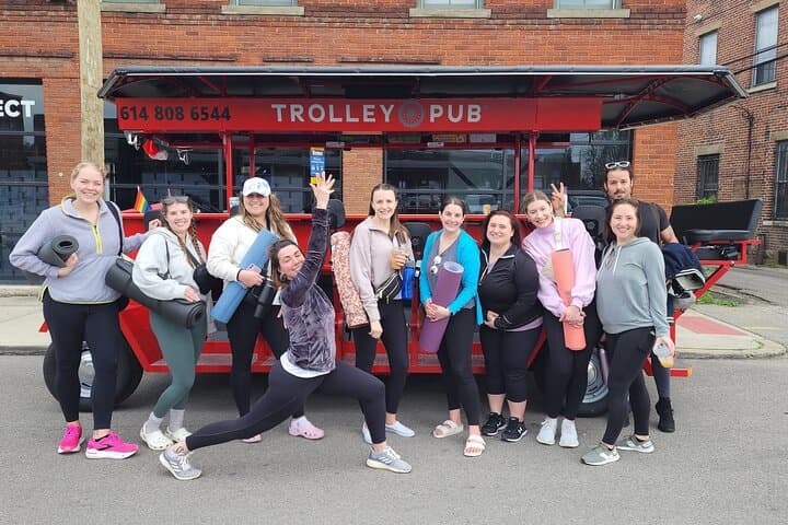 Pedal-to-Om: Yoga and Coffee Trolley Tour in Columbus photo 2