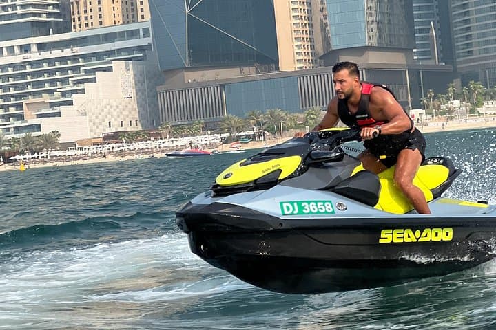 Dubai Marina Jetski Tour: 60-Min Guided Ride to JBR, Bluewaters & Royal Atlantis photo 4