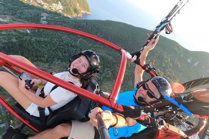 Tandem Paratrike Flights Over Corfu — West Coast Aerial Experience