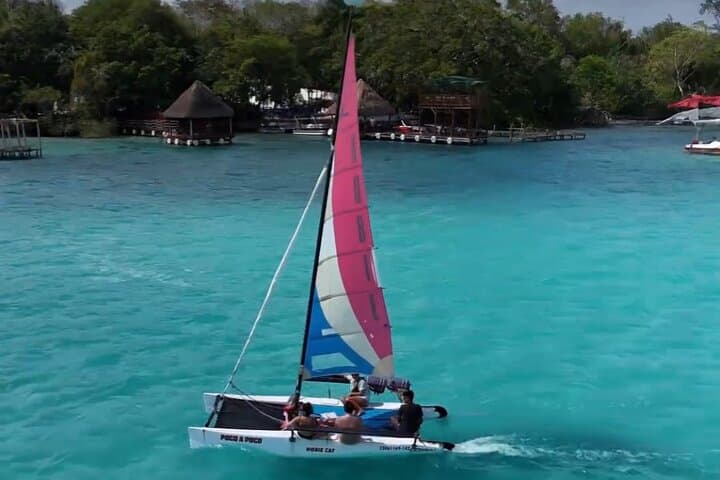Hobie Cat Sailing on Bacalar's Lagoon of Seven Colors photo 2