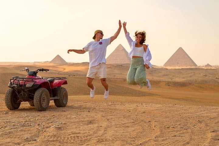 Sunset ATV Ride Around the Giza Pyramids: Quad Biking the Sahara Dunes