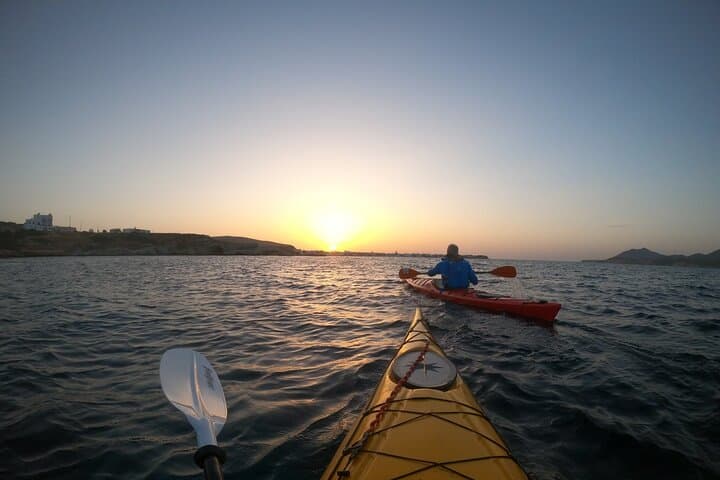 Sunset Kayak to Papafragas Cave in Milos — Semi‑Private Evening Coastal Tour photo 3