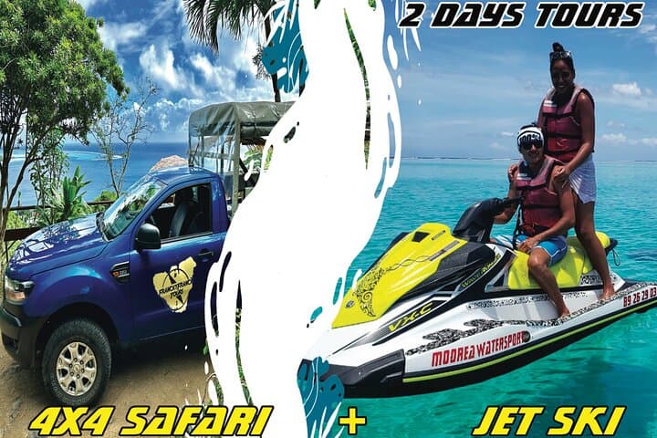 Moorea Combo Jet Ski Excursion and 4x4 Safari — Sharks, Rays & Island Vistas