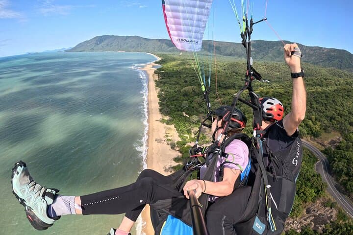 Tandem Paragliding Cairns — Beach Launch Over Reef and Rainforest photo 2