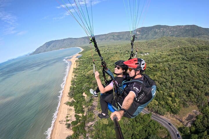 Tandem Paragliding Cairns — Beach Launch Over Reef and Rainforest photo 3