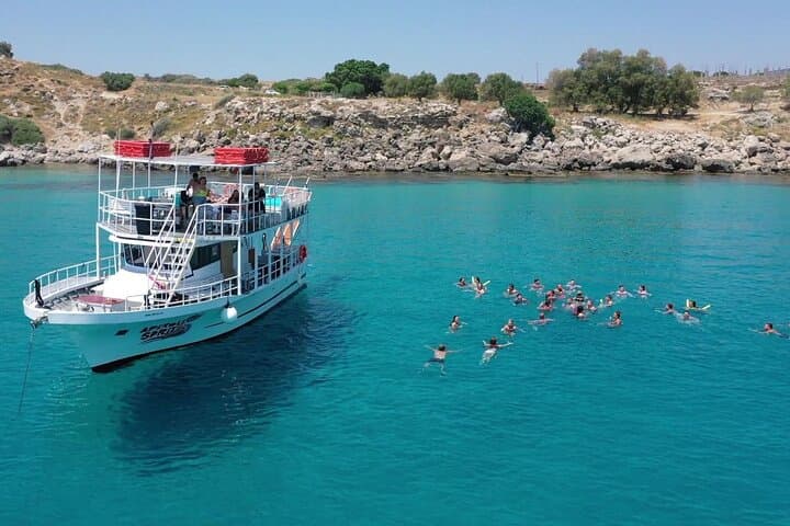 Lindos Boat Cruise with Swim Stops and Lunch — Navarone, Archangelos & Agathi photo 1