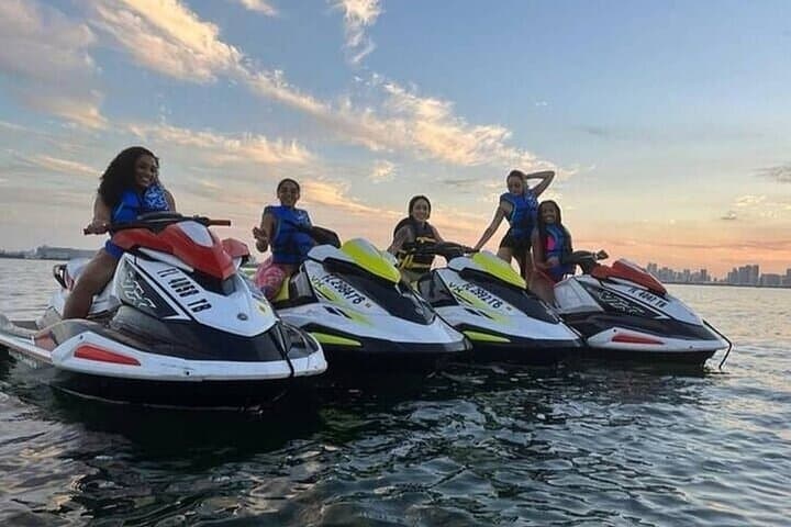 Miami Jet Skis Adventure and Biscayne Bay Boat Tour