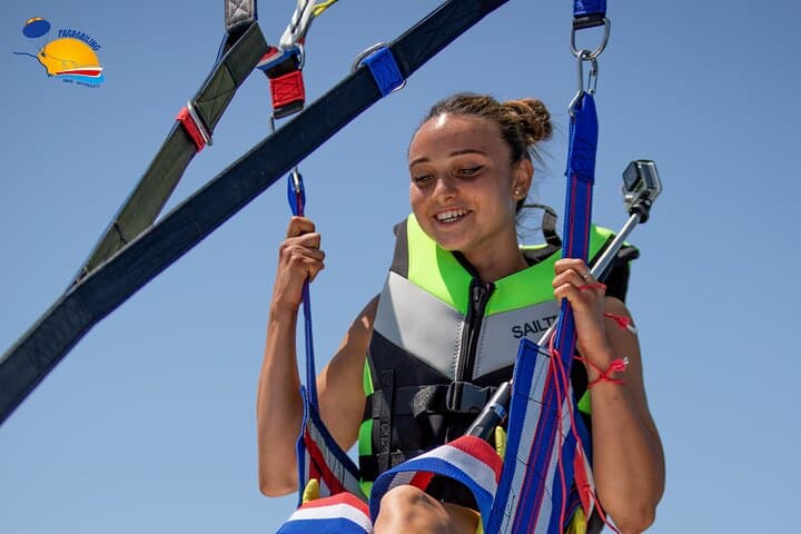 Parasailing Over the Conero Riviera: Ascending Parachute Flight from Numana photo 3