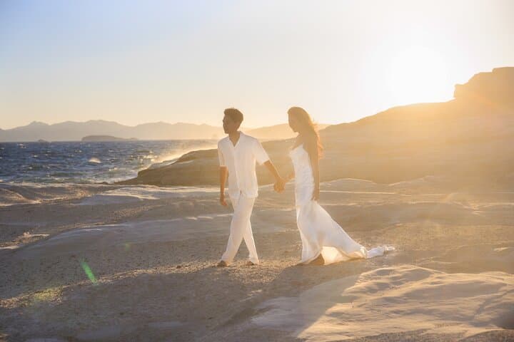 Editorial Engagement Photoshoot at Sarakiniko Beach, Milos photo 2