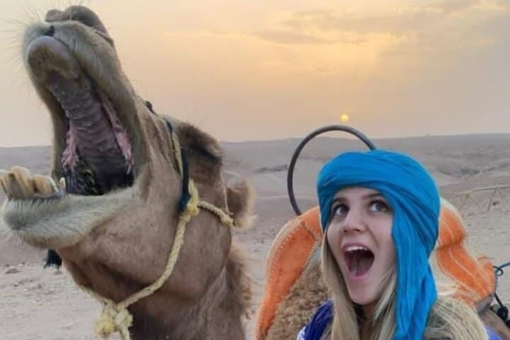Agafay Desert Sunset Camel Ride and Dinner from Marrakech