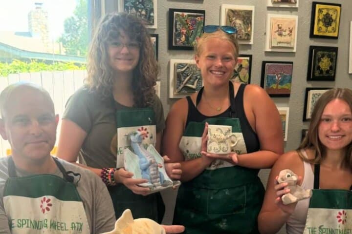 Hands-On Bisque Glazing Workshop in Texas: The Spinning Wheel Pottery Class