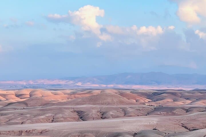 Sunset Camel Ride and Desert Dinner in Agafay: Atlas Views & Fire Show