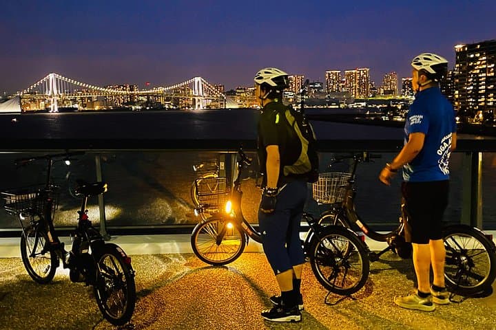 Twilight E-Assist Bike Tour Around Tokyo Bay — Summer Evening Ride from Kanda photo 1