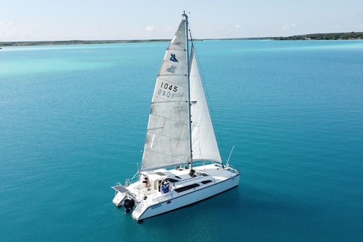 Catamaran Adventure in Bacalar Lagoon: 3-Hour Sailing & Swimming Tour photo 1