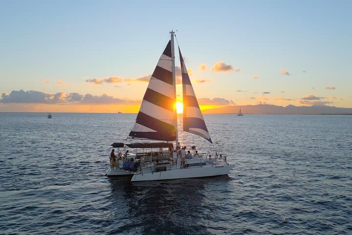 Waikiki BYOB Sunset Sail & Swim aboard Hokulani