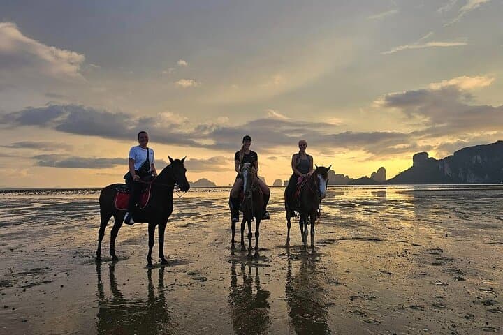 Sunset Horseback Ride on Ao Nam Mao Beach, Krabi — Coastal Trails at Golden Hour