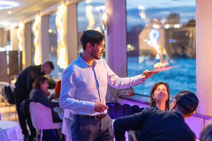 Seine Gourmet Dinner Cruise: Parisian Views, Singer & DJ on the Diamant Bleu photo 4