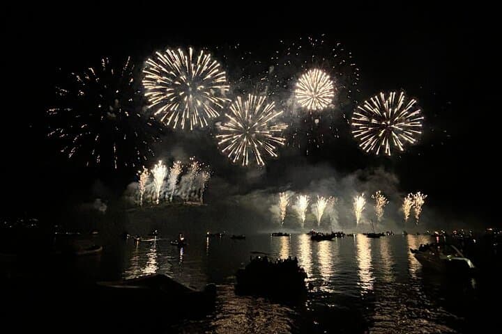 Lake Como Sunset Fireworks Cruise — Private Evening Boat Tour to Isola Comacina, Varenna & Villa d'Este photo 2